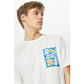 Koton 4SAM10057HK 000 Beyaz Pamuk Erkek T-shirt