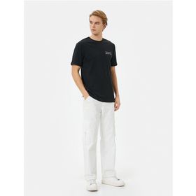 Koton 4SAM10058HK 999 Siyah Pamuk Jersey Kısa Kollu Erkek T-shirt