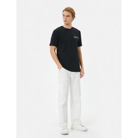 Koton 4SAM10058HK 999 Siyah Pamuk Jersey Kısa Kollu Erkek T-shirt