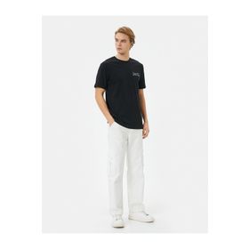 Koton 4SAM10058HK 999 Siyah Pamuk Jersey Kısa Kollu Erkek T-shirt