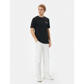 Koton 4SAM10058HK 999 Siyah Pamuk Jersey Kısa Kollu Erkek T-shirt