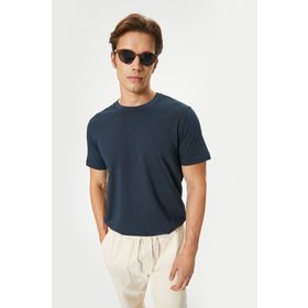 Koton 4SAM10062HK 875 Haki Pamuk Jersey Kısa Kollu Basic Erkek T-shirt