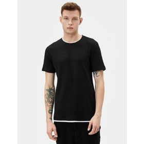 Koton 4SAM10065HK Siyah Erkek T-Shirt