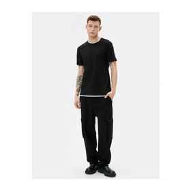 Koton 4SAM10065HK Siyah Erkek T-Shirt