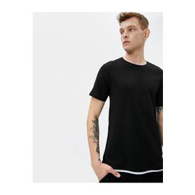 Koton 4SAM10065HK Siyah Erkek T-Shirt