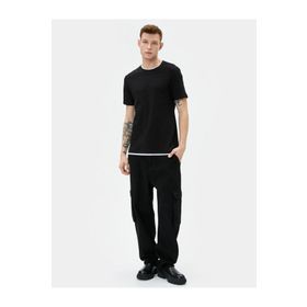 Koton 4SAM10065HK Siyah Erkek T-Shirt