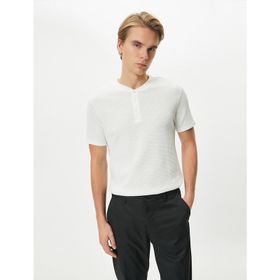 Koton 4SAM10067HK Beyaz Erkek T-shirt