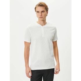 Koton 4SAM10067HK Beyaz Erkek T-shirt