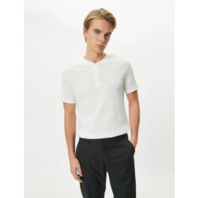 Koton 4SAM10067HK Beyaz Erkek T-shirt