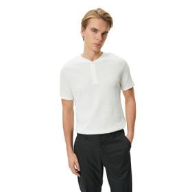 Koton 4SAM10067HK Beyaz Erkek T-shirt