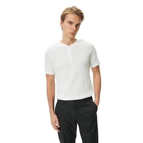 Koton 4SAM10067HK Beyaz Erkek T-shirt
