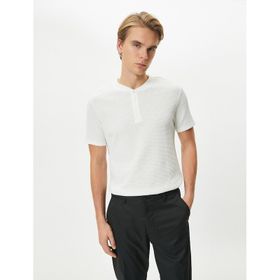 Koton 4SAM10067HK Beyaz Erkek T-shirt