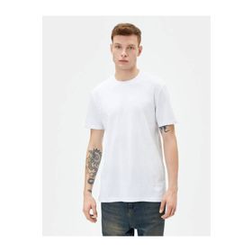 Koton 4SAM10085HK Beyaz Erkek T-Shirt