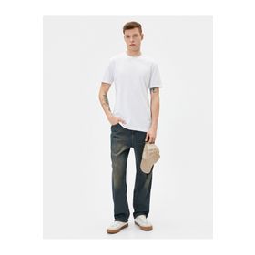 Koton 4SAM10085HK Beyaz Erkek T-Shirt