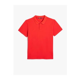 Koton 4SAM10113MK 401 Kırmızı Polo Yaka Basic Erkek T-shirt