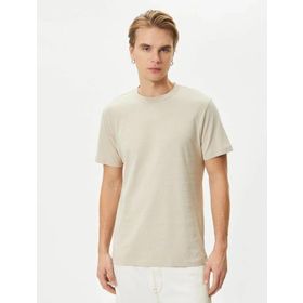 Koton 4SAM10160HK Bej Erkek T-shirt