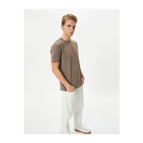 Koton 4SAM10160HK Bej Erkek T-shirt