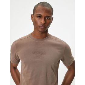 Koton 4SAM10247HK Kahverengi Erkek T-Shirt