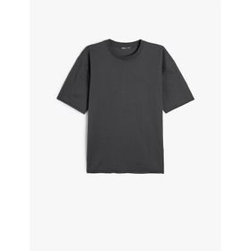 Koton 4SAM10270HK 024 Gri Basic Erkek T-shirt