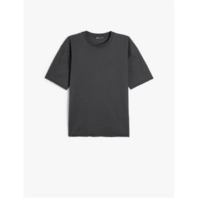 Koton 4SAM10270HK 024 Gri Basic Erkek T-shirt