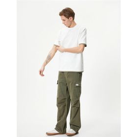 Koton 4SAM10271HK 010 Ekru Pamuk Jersey Kısa Kollu Basic Erkek T-shirt