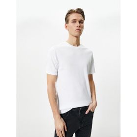 Koton 4SAM10272HK Beyaz Erkek T-shirt
