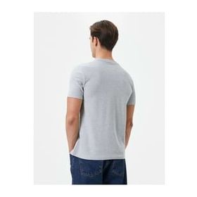 Koton 4SAM10279HK Gri Dokulu Erkek T-shirt