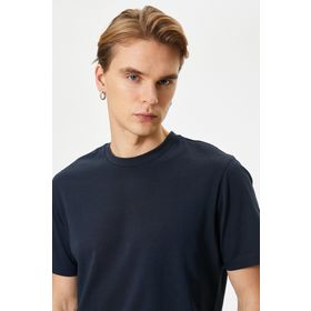 Koton 4SAM10281HK Lacivert Basic Erkek T-shirt