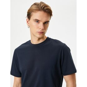 Koton 4SAM10281HK Lacivert Basic Erkek T-shirt