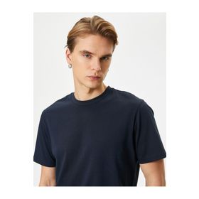 Koton 4SAM10281HK Siyah Basic Bisiklet Yaka Erkek T-shirt