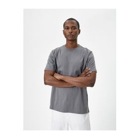 Koton 4SAM10281HK Siyah Basic Bisiklet Yaka Erkek T-shirt