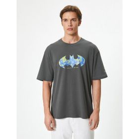 Koton 4SAM10823HK 931 Antrasit Jersey Kısa Kollu Erkek T-shirt