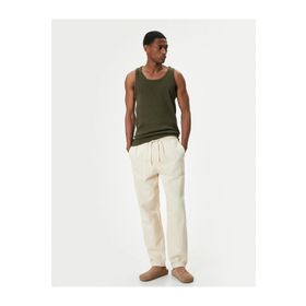 Koton 4SAM30007MK 871 Haki Jersey Kolsuz Erkek T-shirt