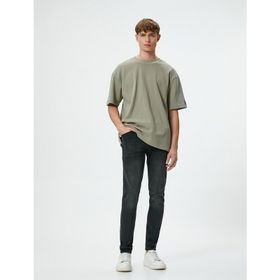 Koton 4SAM40005ND Siyah Erkek Jean Pantolon