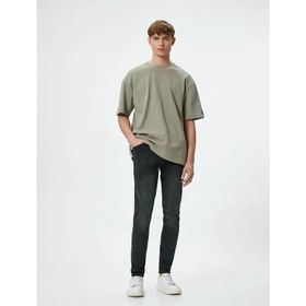 Koton 4SAM40005ND Siyah Erkek Jean Pantolon