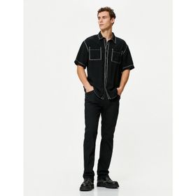 Koton 4SAM40045ND Siyah Erkek Jean Pantolon
