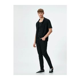 Koton 4SAM40233ND Siyah Erkek Jean Pantolon