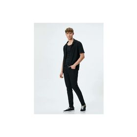 Koton 4SAM40233ND Siyah Erkek Jean Pantolon