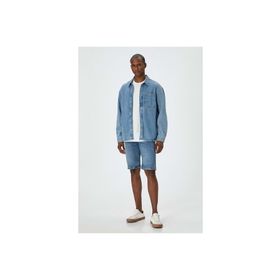 Koton 4SAM40310ND 740 Orta İndigo Denim Erkek Şort