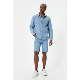 Koton 4SAM40311ND 600 Açık Indigo Denim Erkek Şort