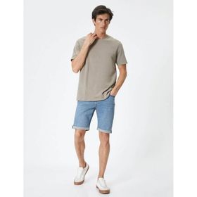 Koton 4SAM40312ND 600 Açık Indigo Denim Erkek Şort