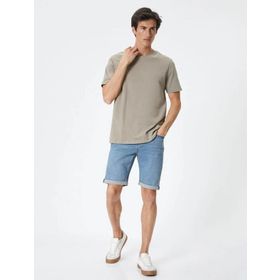 Koton 4SAM40312ND 600 Açık Indigo Denim Erkek Şort