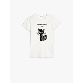Koton 4SKG10052AK Ekru Kadın T-shirt