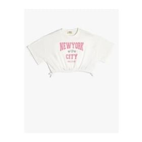 Koton 4SKG10086AK Ekru Kız Çocuk T-shirt