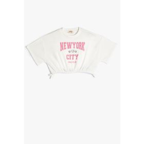 Koton 4SKG10086AK Ekru Kız Çocuk T-shirt