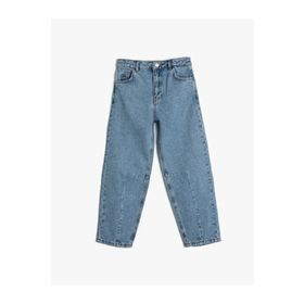 Koton 4SKG40029AD Light İndigo Kız Çocuk Jean Pantolon