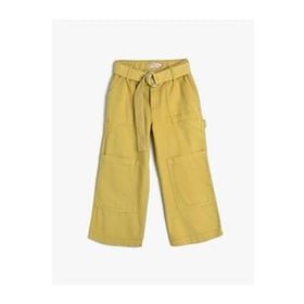 Koton 4SKG40035AD Haki Jean Kız Çocuk Pantolon