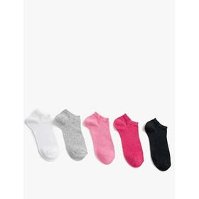 Koton 4SKG80012AA Pembe Basic 5'li Patik Çorap Seti