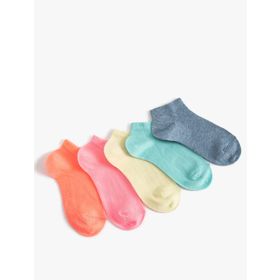 Koton 4SKG80012AA Pembe Basic 5'li Patik Çorap Seti