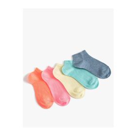 Koton 4SKG80012AA Pembe Basic 5'li Patik Çorap Seti